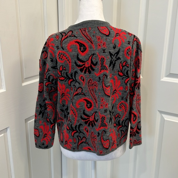 Vintage 70s paisley sweater, size XS/S. - Picture 2 of 4